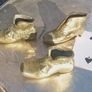 5 brass vintage shoes, boots, D18 post 6e Image 3