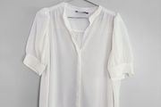 Pre Owned Dunnes Stores White Textured Blouse