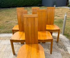Solid oak dining chairs