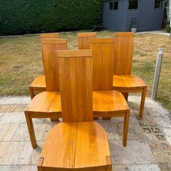 Solid oak dining chairs