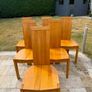 Solid oak dining chairs Image 4