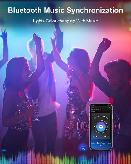 30M LED Strip Lights, Ultra Long Bluetooth RGB Light Strips with Remote & App Control, Colour Changing Tape Lights, Music Sync Dimmable Lighting for Bedroom, Living Room, Gaming Room & Christmas Decor [Energy Class A]