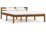 Bed Frame Honey Brown Solid Pine Wood 140x200 cm