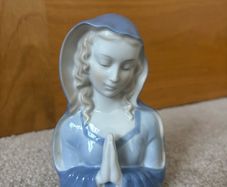 Vintage German Porcelain Virgin Mary Bust