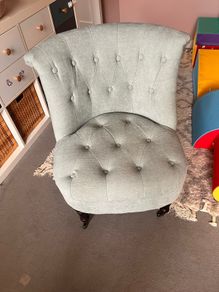 Duck Egg Green Button Back Chair