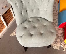 Duck Egg Green Button Back Chair