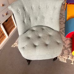 Duck Egg Green Button Back Chair