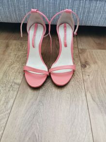 Zara coral high heel sandals - size 3
