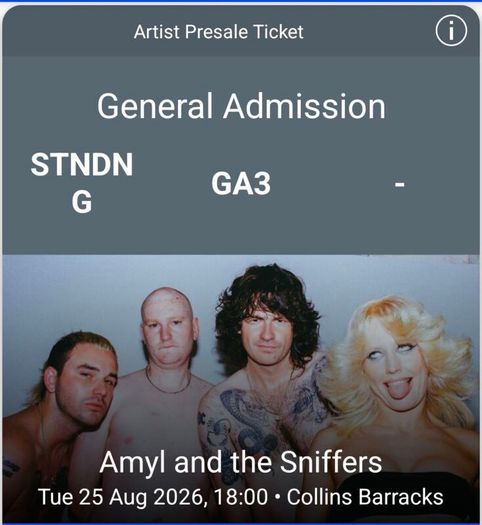Amyl and the Sniffers EUR70 for both