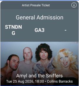 Amyl and the Sniffers EUR70 for both