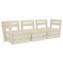 Garden 3-Seater Pallet Sofa Impregnated Spruce Wood Image 5