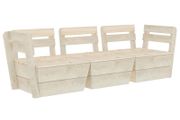 Garden 3-Seater Pallet Sofa Impregnated Spruce Wood