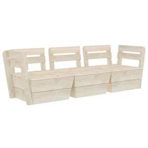 Garden 3-Seater Pallet Sofa Impregnated Spruce Wood
