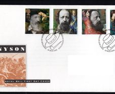 1992 Great Britain Death Centenary of Alfred Lord Tennyson Commemorative Stamps Royal Mail Addressed First Day Cover (FDC)
