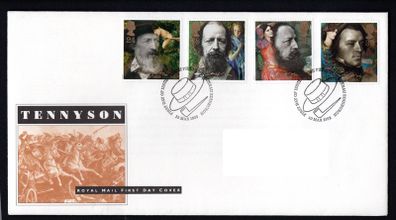 1992 Great Britain Death Centenary of Alfred Lord Tennyson Commemorative Stamps Royal Mail Addressed First Day Cover (FDC)