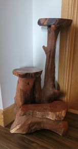 Wood plant stand.