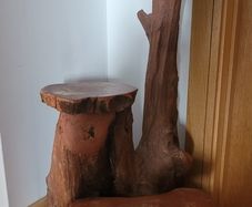 Wood plant stand.