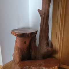 Wood plant stand.