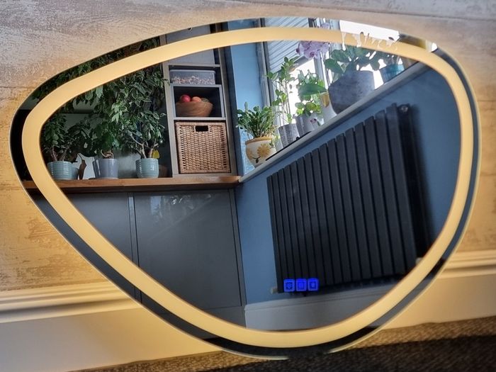 LED Bathroom Mirror Demister Dual LED Speakers
