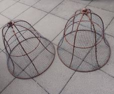 pair of vintage garden cages