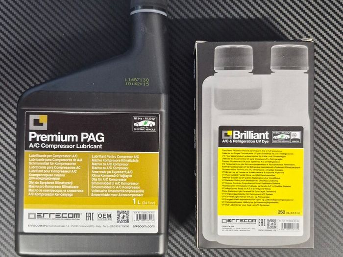 PAG A/C Compresser Lubricant & UV Dye