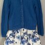 Willow by Leigh Tucker blue & white floral dress with matching next cardigan Age 3-4 EUC Image 2