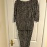 New Mint Velvet Midi Dress in Grey and White - Size UK 10 Image 2
