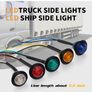 10pcs of 3/4-inch Bullet-style Round LED Side Marker Lights, Suitable for 12V- 24V Trailers, Trucks, Image 7