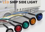 10pcs of 3/4-inch Bullet-style Round LED Side Marker Lights, Suitable for 12V- 24V Trailers, Trucks,