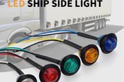 10pcs of 3/4-inch Bullet-style Round LED Side Marker Lights, Suitable for 12V- 24V Trailers, Trucks,