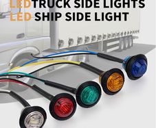 10pcs of 3/4-inch Bullet-style Round LED Side Marker Lights, Suitable for 12V- 24V Trailers, Trucks,