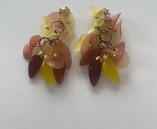 Designer Adolfo Dominiquez Perspex Earrings