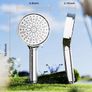 Hard Water Filter Shower Head and Hose, 3 Pack Carbon Shower Filter 6 Spray Mode High Pressure Shower Heads, Water Softener Showerhead for Residual Chlorine Remove, Reduces Dry Itchy Skin Image 2