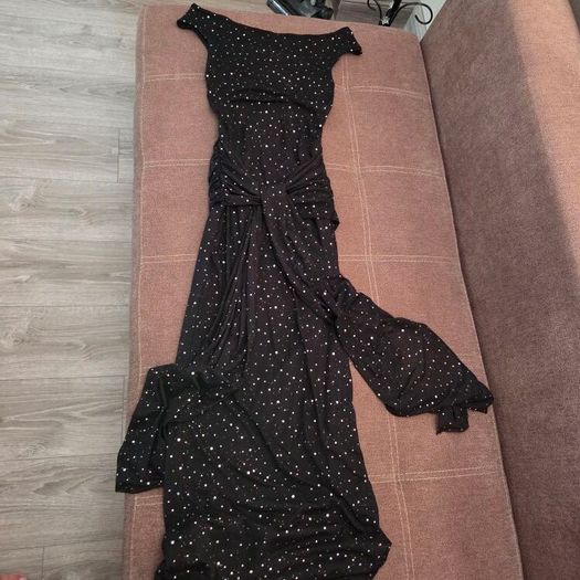 Elegant glitter drop shoulders party dress, size 10