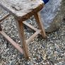 Old Rustic Elm Bench Image 4