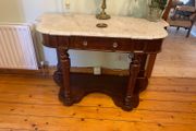 Antique Marble Top Console / Hall Table