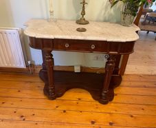 Antique Marble Top Console / Hall Table