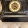 Antique clock and candle holders Image 4
