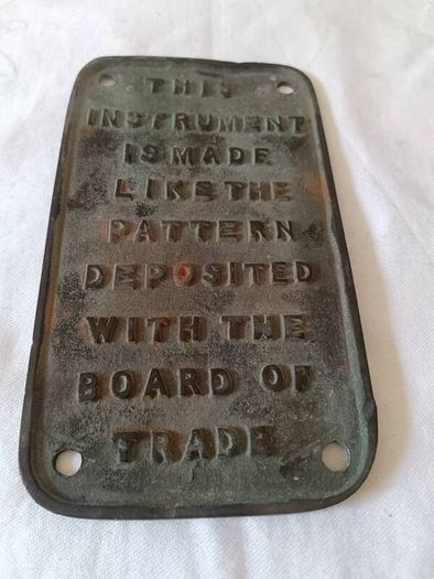 19th Century Bronze Machinery Placque