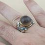 Natural Sulemani Eye Agate Gemstone Ring Antique Brass Silver Design# 169 Image 4