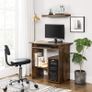 _Desk, Computer Table, Workstation, with Stand and Shelf, Central Unit Compartment, for Small Space, Easy Assembly, 80 x 45 x 74 cm, Rustic Brown Image 2
