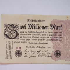Germany. Reichsbanknote. 2 Millionen Mark (9.8.1923) Nice Condition!