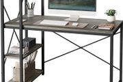 Computer Desk with Storage Shelves Writing Desk with Shelves 120CM Reversible Computer Desk with Bookshelf for Home Office Small Space MULTIPLE COLOURS AVAILABLE (FREE POSTAGE)