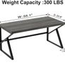 Modern Industrial Home Office Desk, PC Desk for Student Work Writing Study Gaming, Metal Wood Computer Table in Bedroom Workstation, Study PC Work Gaming Desks, Dark Oak 140cm Image 2