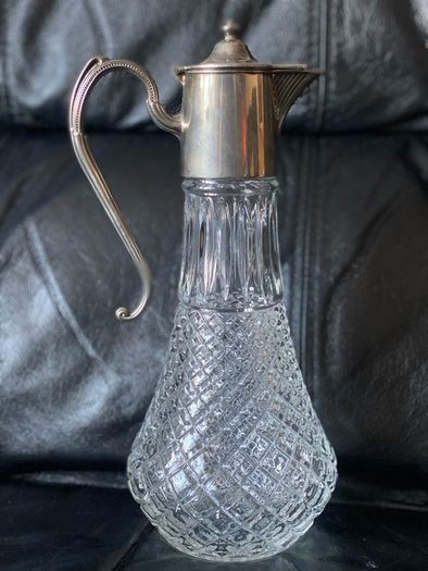 Vintage crystal wine jug