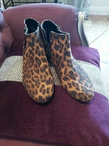 Ladies  M&S leopard boots brand new size 4 and half