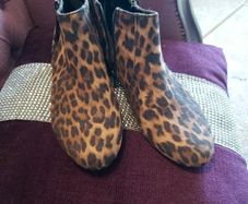 Ladies  M&S leopard boots brand new size 4 and half