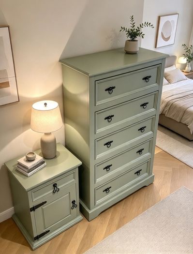 Chest of Drawers and Bedside Locker