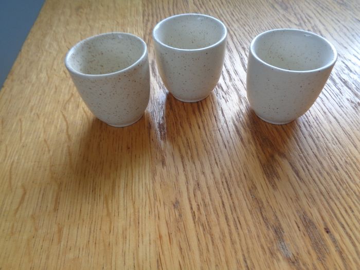 Vintage Pottery Egg Cups x 3 for Sale