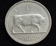 Ireland - 1966 - Shilling - Bull - KM.14a - [743]